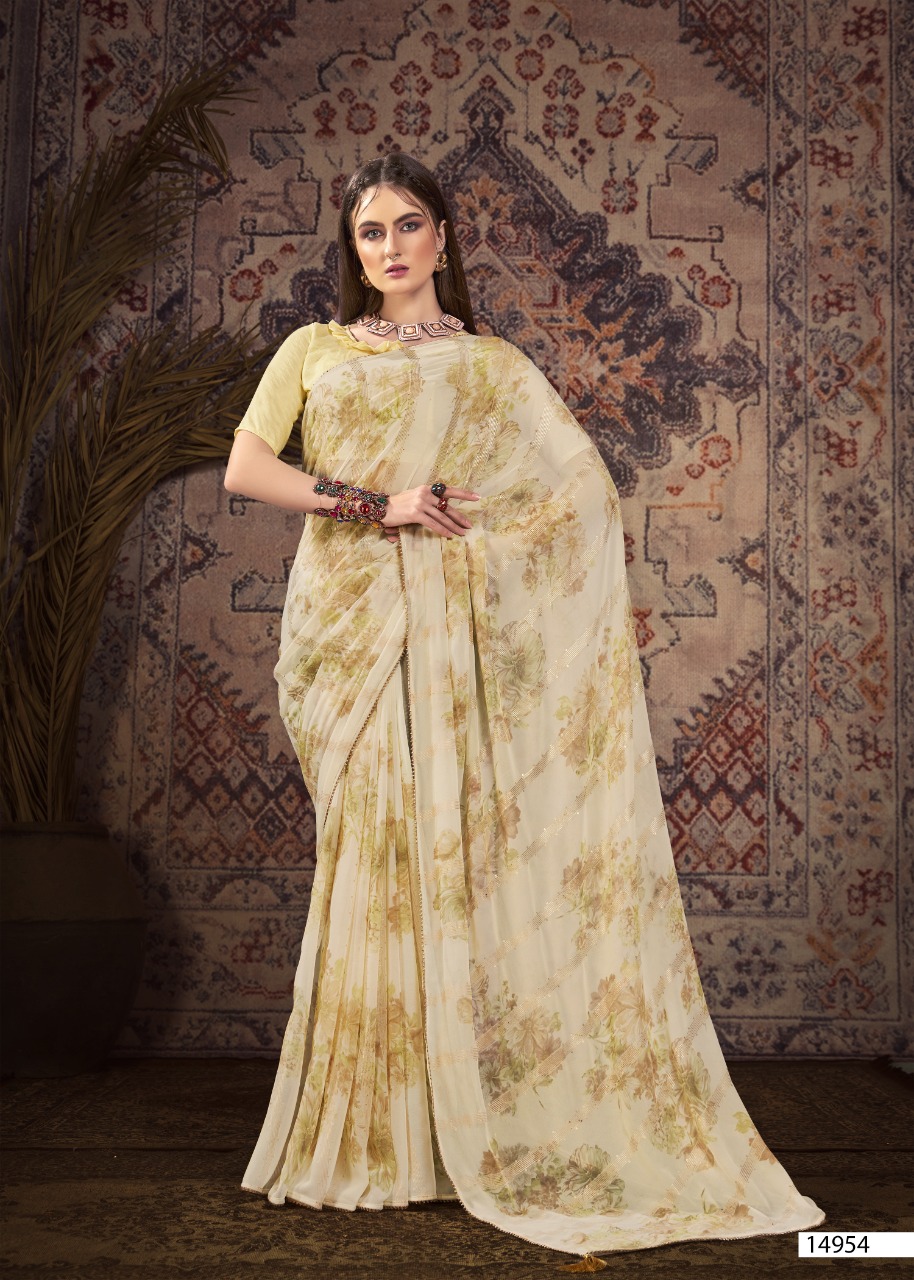 vallabhi print gehraiyaan georgette attractive look saree catalog