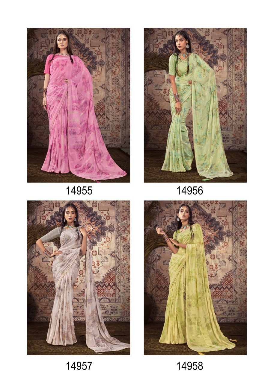 vallabhi print gehraiyaan georgette attractive look saree catalog