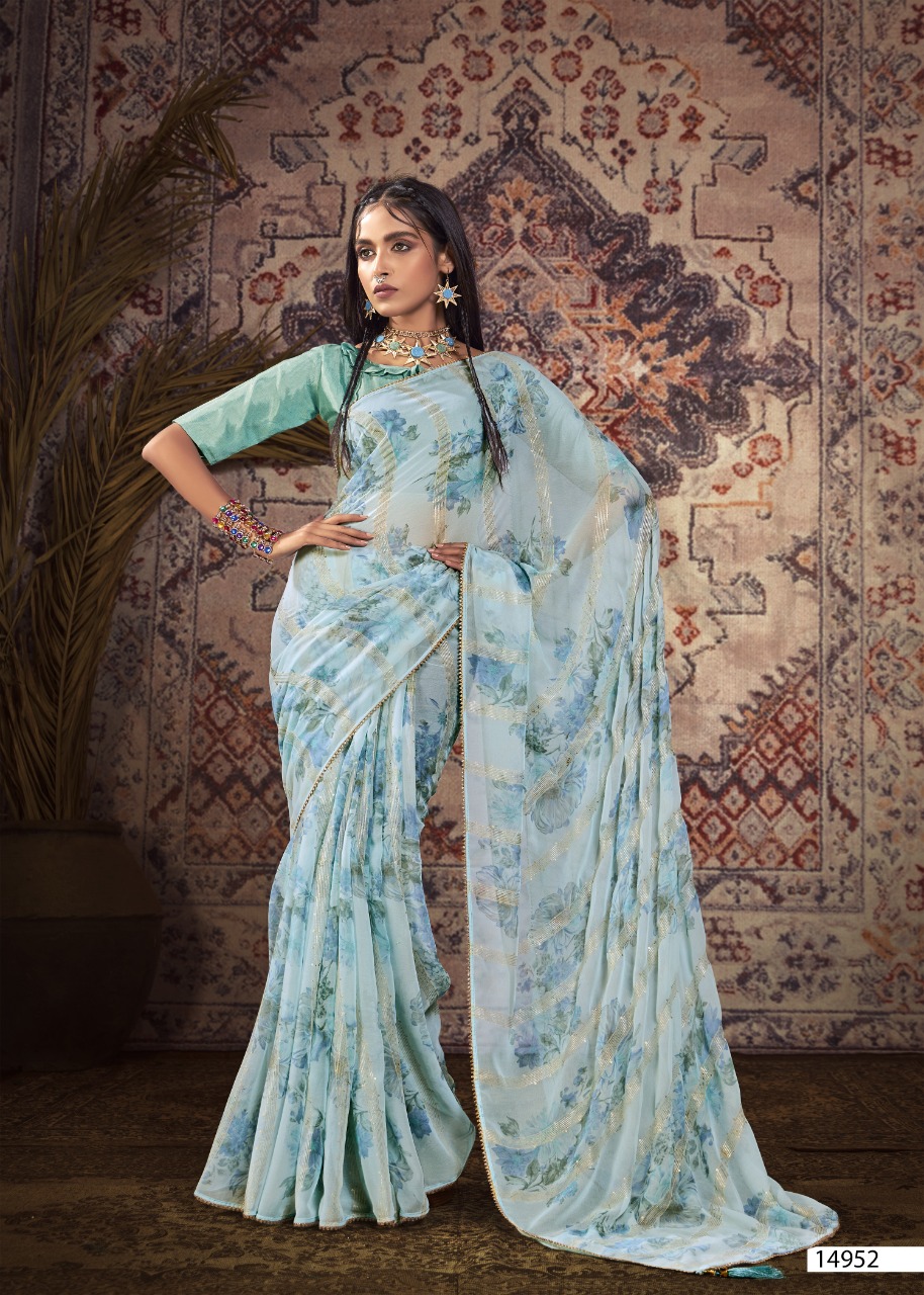 vallabhi print gehraiyaan georgette attractive look saree catalog