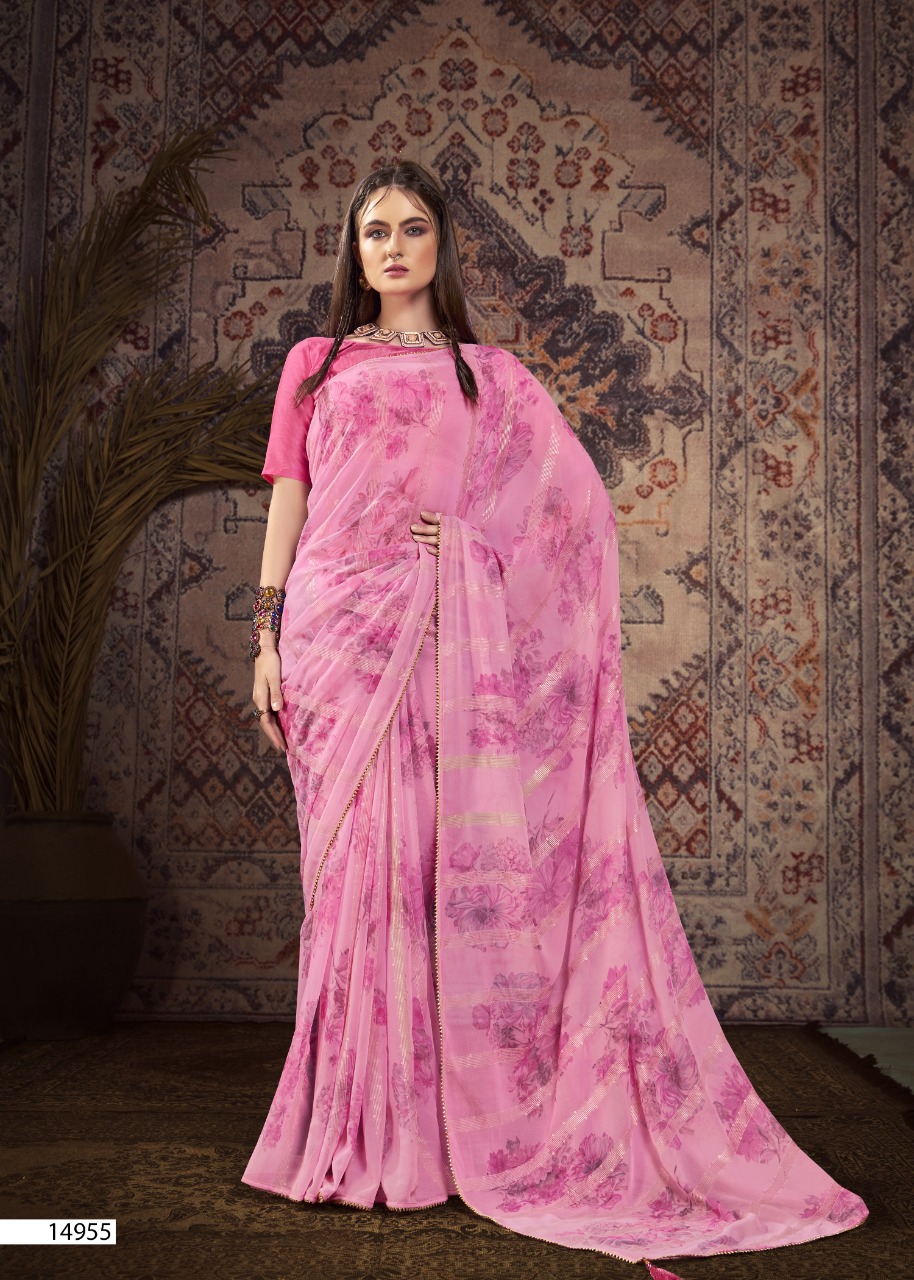 vallabhi print gehraiyaan georgette attractive look saree catalog