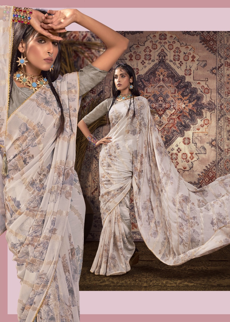 vallabhi print gehraiyaan georgette attractive look saree catalog