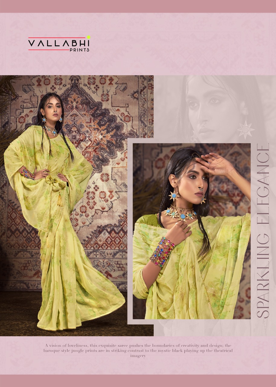 vallabhi print gehraiyaan georgette attractive look saree catalog