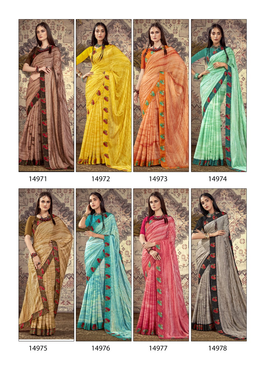 vallabhi print juliana vol 2 chiffon astonishing saree catalog