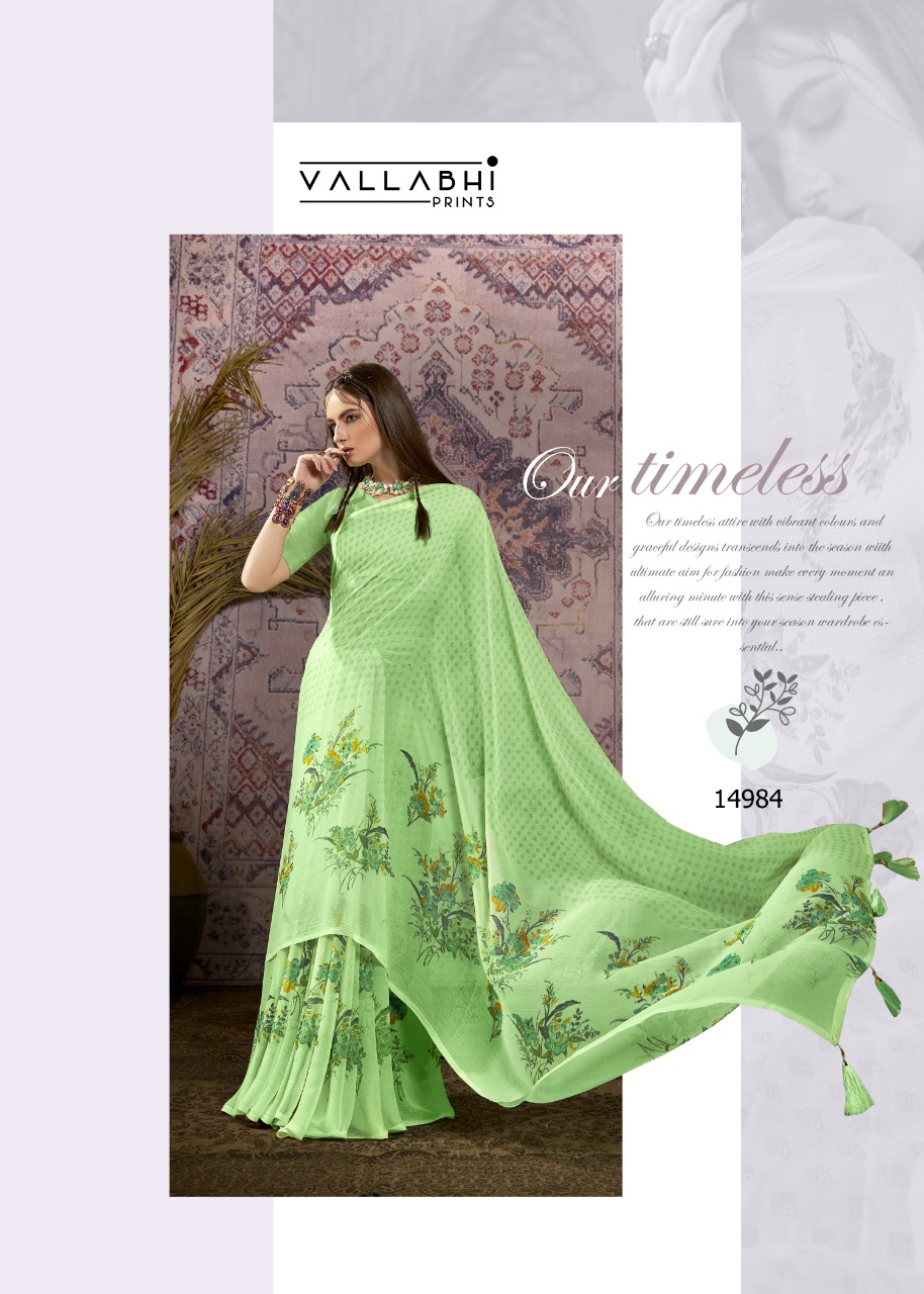 vallabhi print mango vol 2 chiffon exclusive print saree catalog