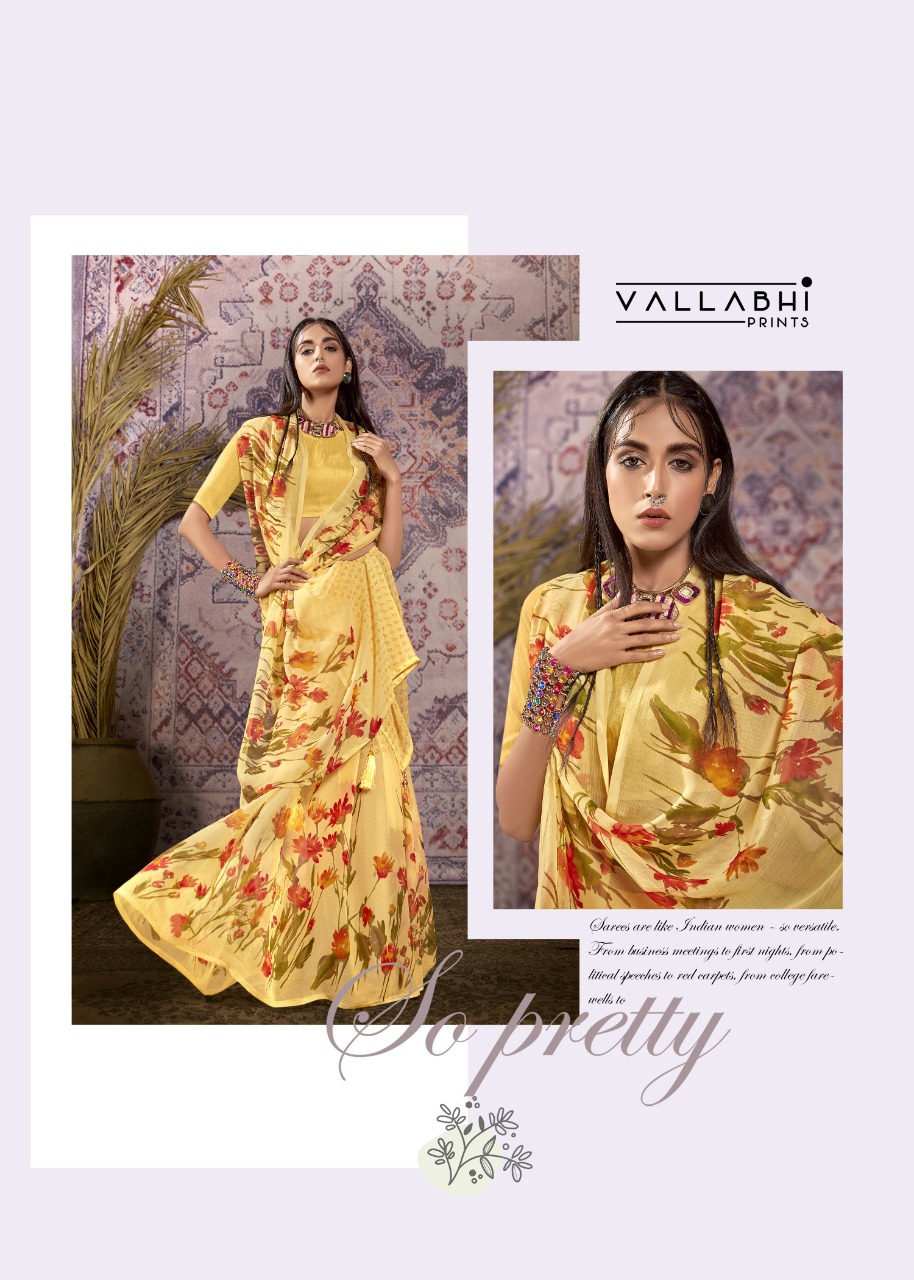 vallabhi print mango vol 2 chiffon exclusive print saree catalog