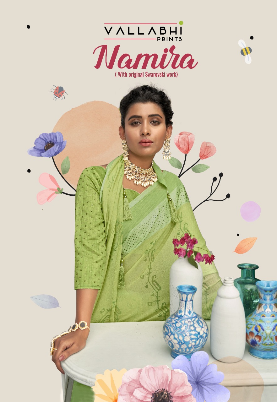 vallabhi print namira Brasso Print gorgeous look saree catalog