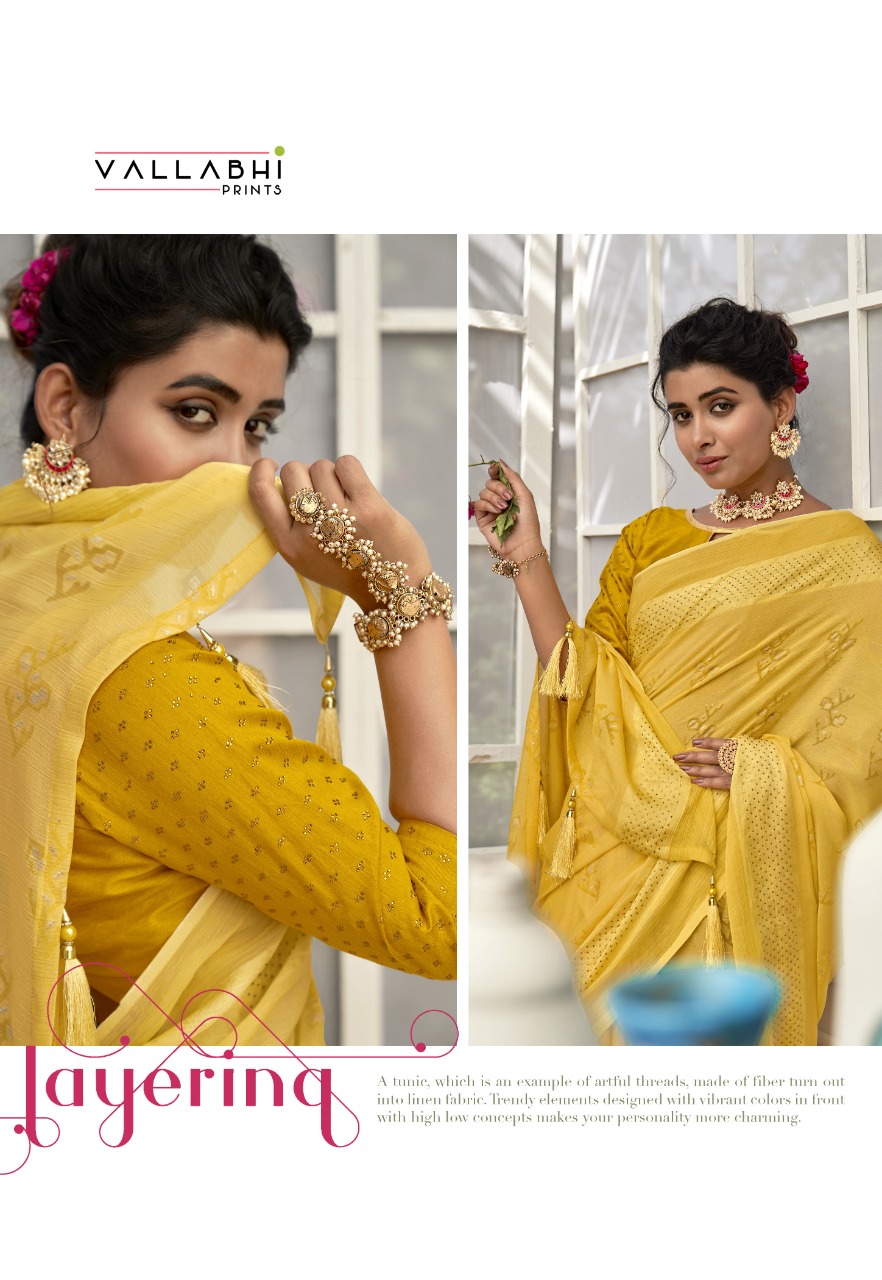 vallabhi print namira Brasso Print gorgeous look saree catalog