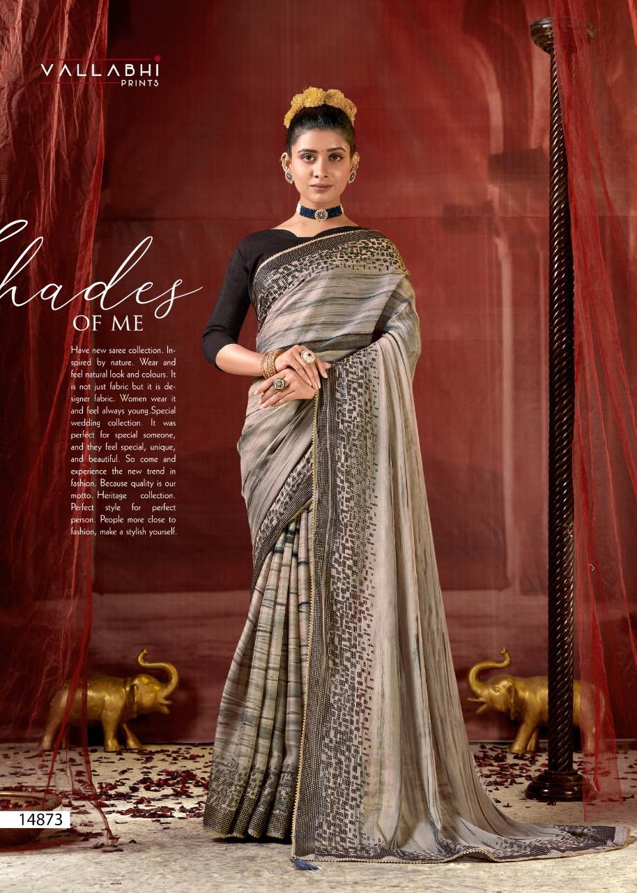 vallabhi print naziya chiffon innovative style saree catalog