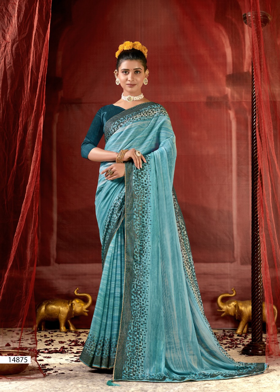 vallabhi print naziya chiffon innovative style saree catalog