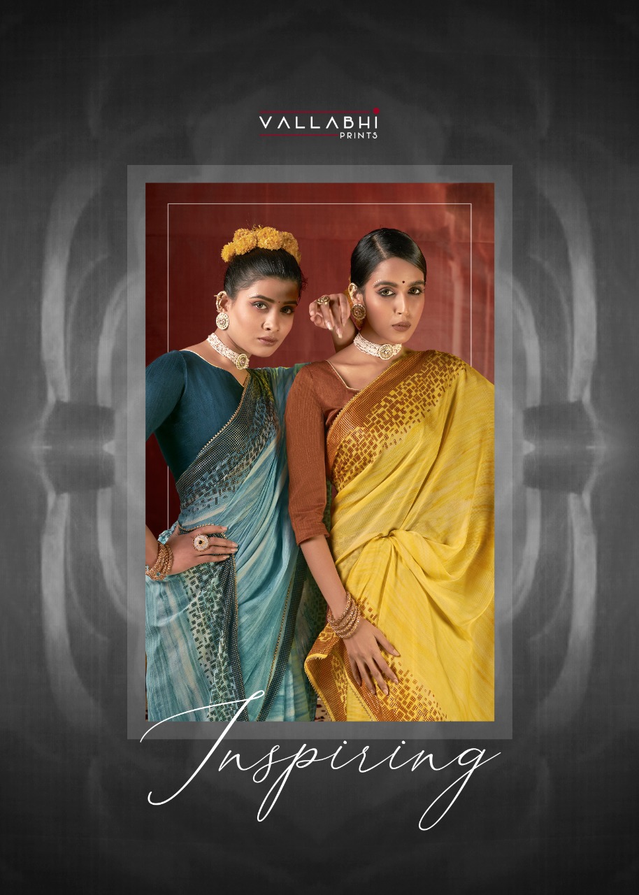 vallabhi print naziya chiffon innovative style saree catalog