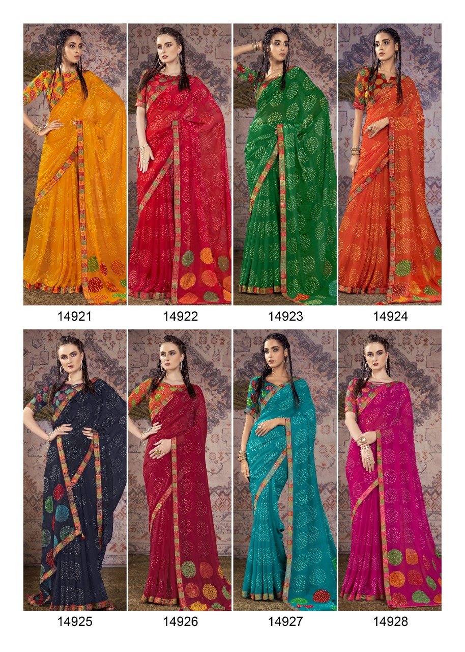 vallabhi print parinda georgette attractive look saree catalog