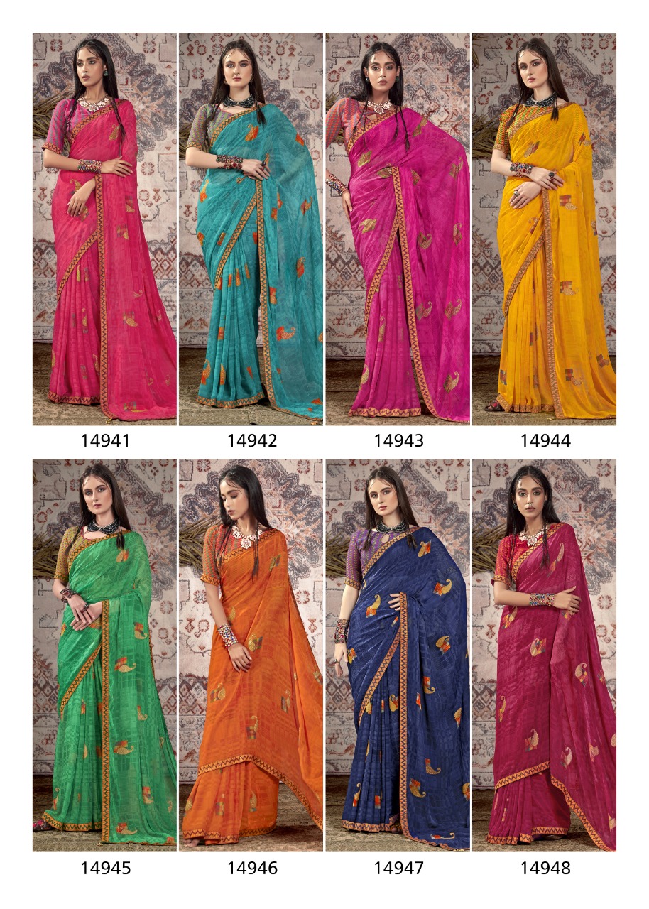 Vallabhi print suhali weightless regal look saree catalog