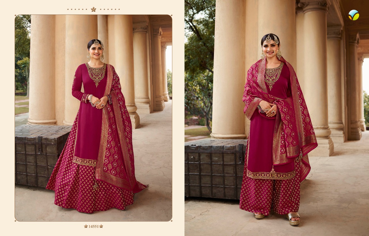 vinay fashion kaseesh Benchmark 2 hitlist silk jaquard gorgeous look salwar suit catalog