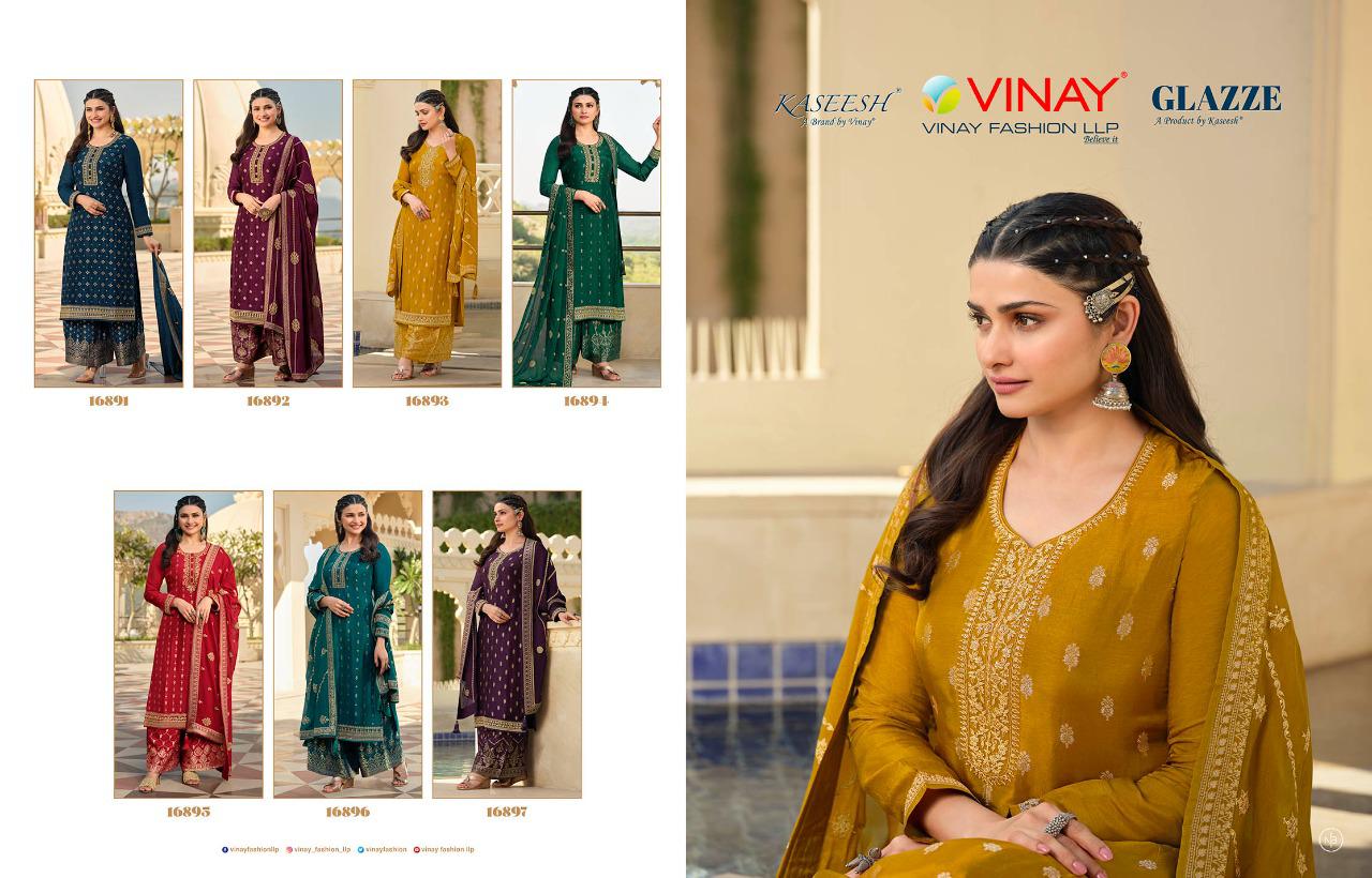 vinay fashion kaseesh glazze dola festive look salwar suit catalog