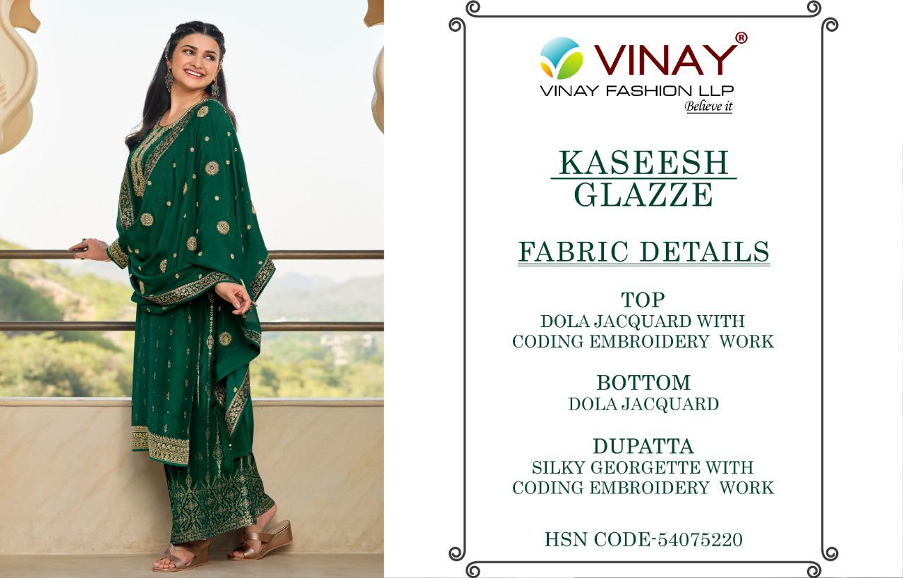 vinay fashion kaseesh glazze dola festive look salwar suit catalog