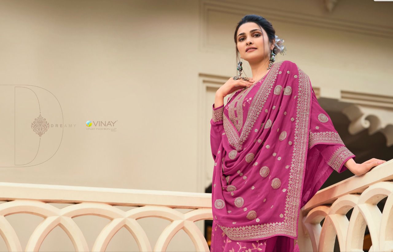 vinay fashion kaseesh guzarish dola jacquard gorgeous look salwar suit catalog