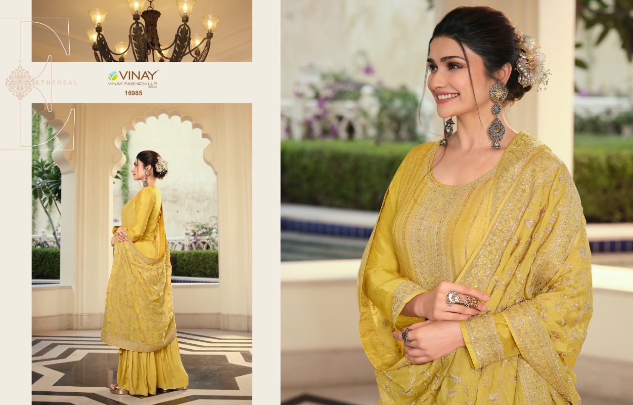 vinay fashion kaseesh guzarish dola jacquard gorgeous look salwar suit catalog