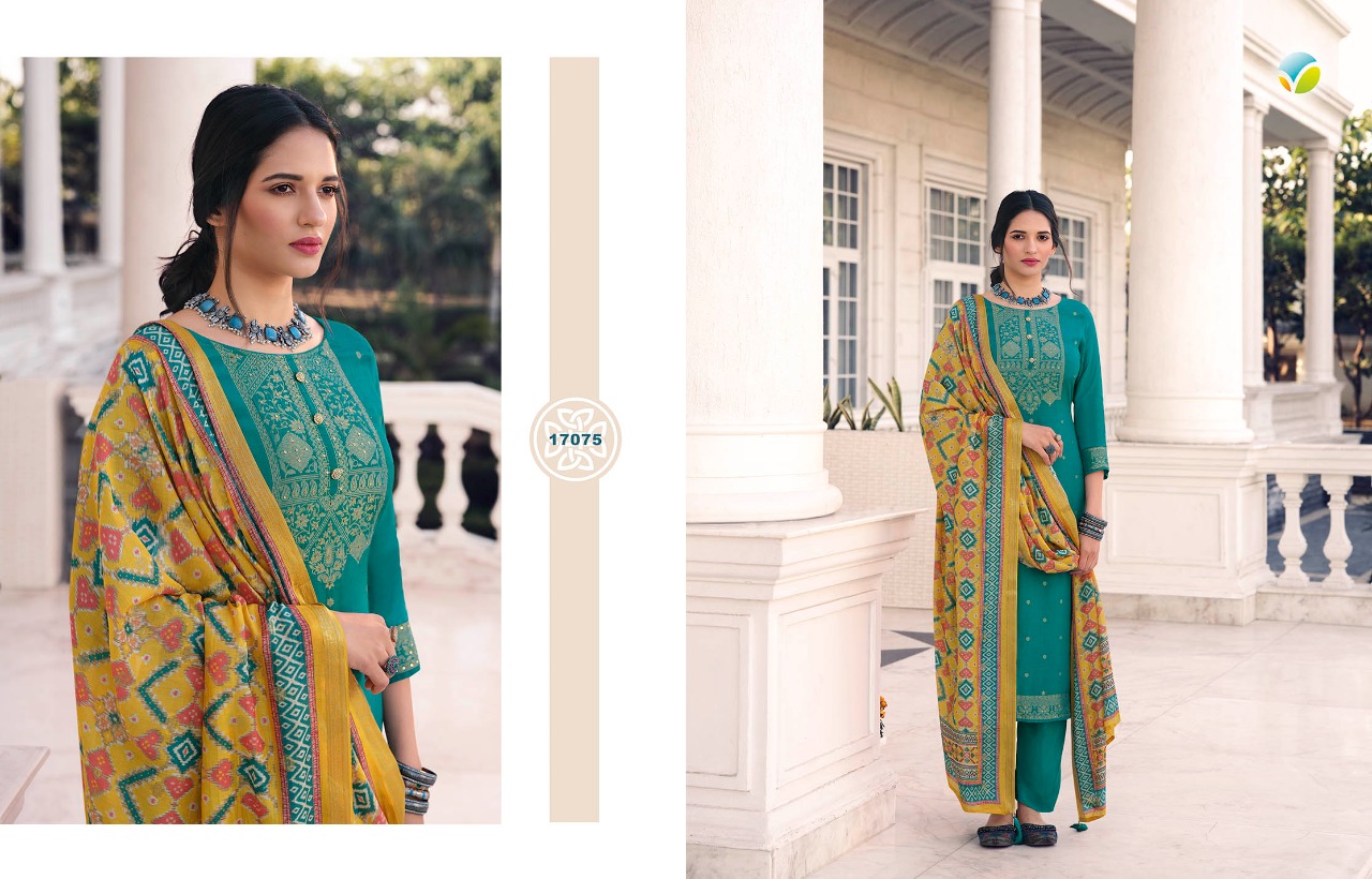 vinay fashion kervin aura silk gorgeous look salwar suit catalog