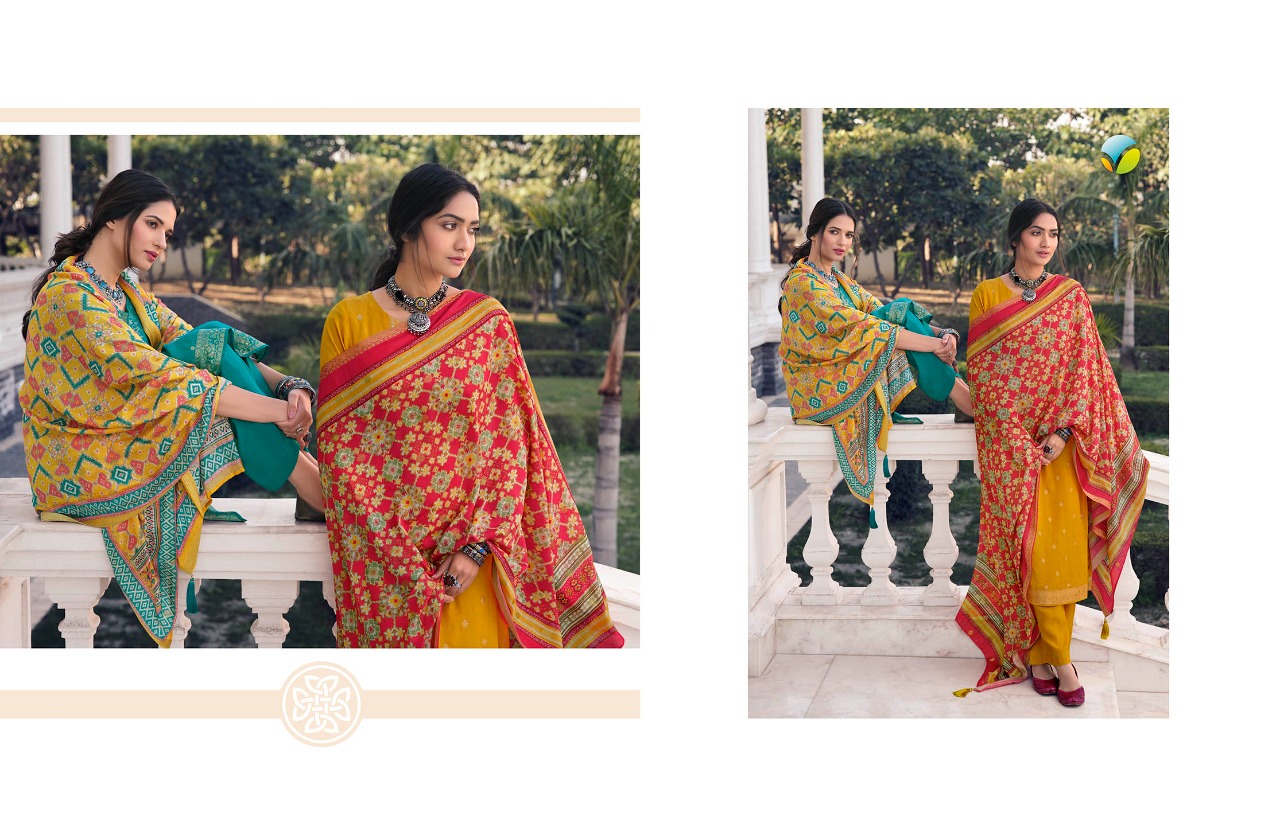 vinay fashion kervin aura silk gorgeous look salwar suit catalog