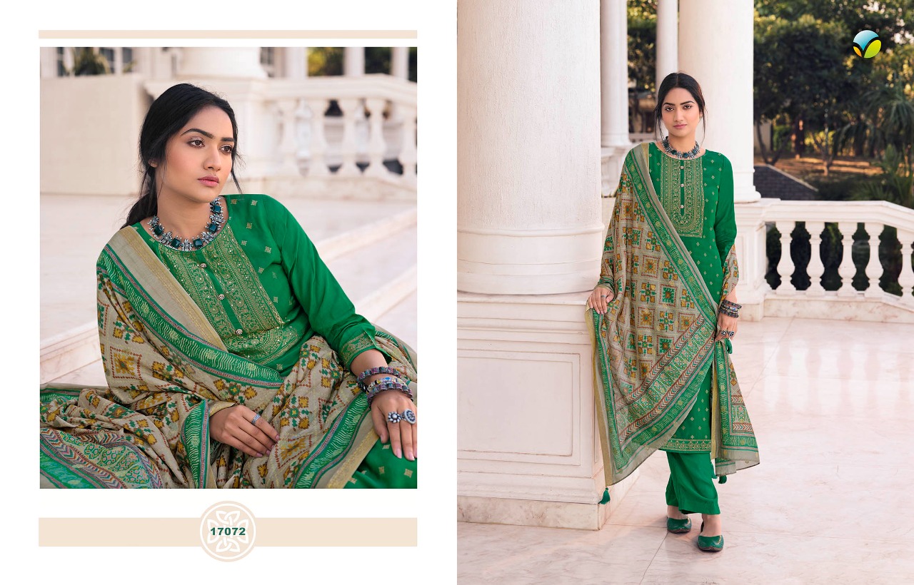 vinay fashion kervin aura silk gorgeous look salwar suit catalog