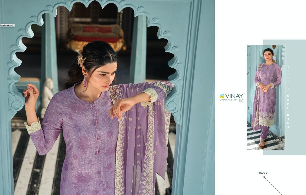 vinay fashion silkina Royal Crepe 37 Royal Crepe catchy look salwar suit catalog