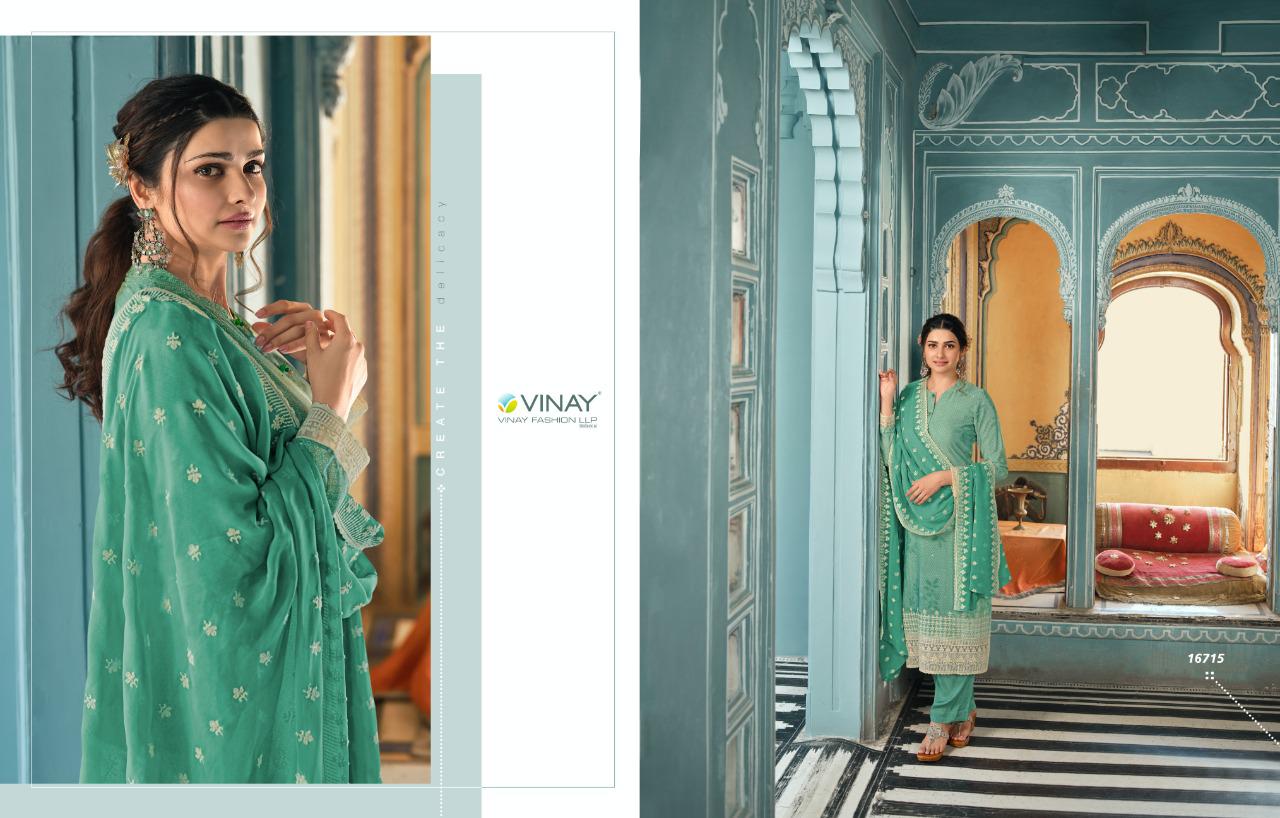 vinay fashion silkina Royal Crepe 37 Royal Crepe catchy look salwar suit catalog