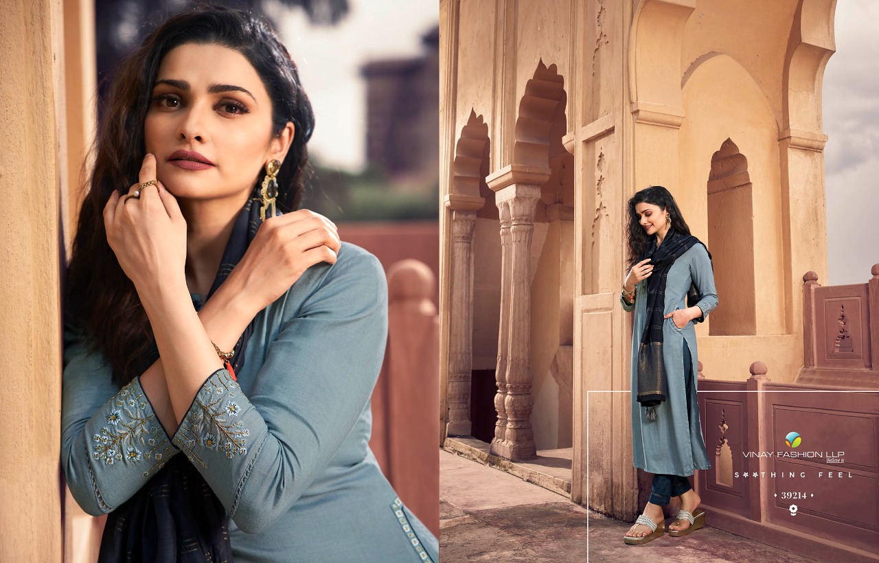 vinay fashion tumbaa miracle viscose decent embroidary look top bottom with dupatta catalog