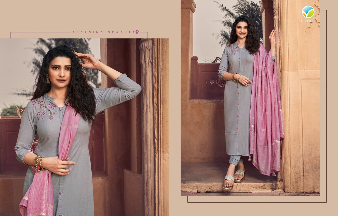 vinay fashion tumbaa miracle viscose decent embroidary look top bottom with dupatta catalog