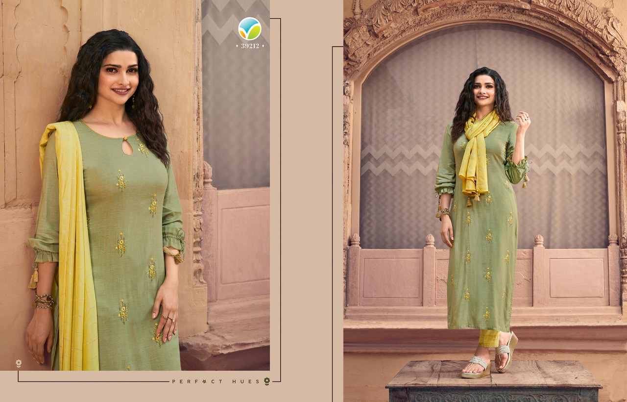 vinay fashion tumbaa miracle viscose decent embroidary look top bottom with dupatta catalog