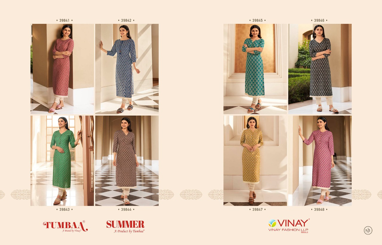 vinay fashion tumbaa summer decent embroidary look top bottom catalog