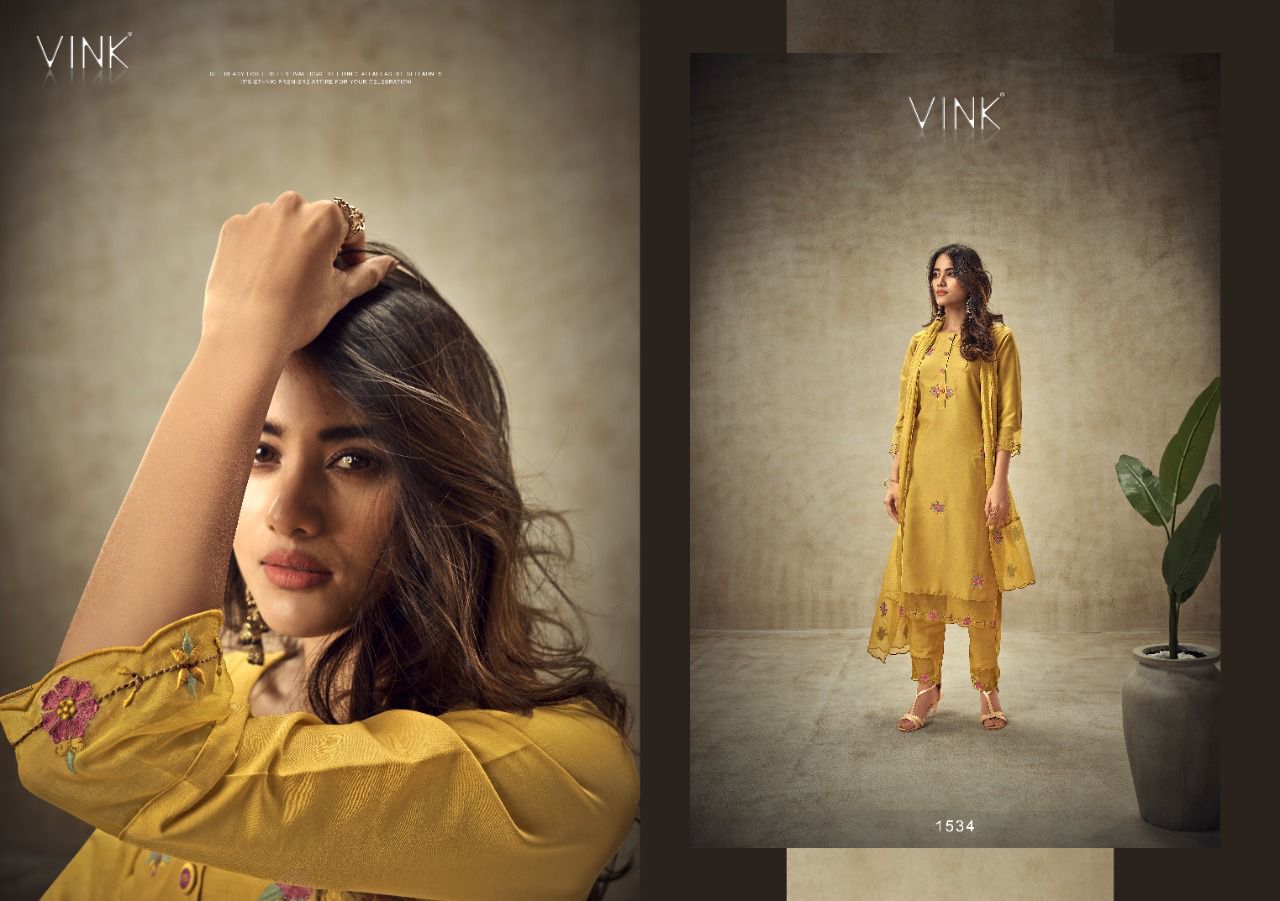 vink ivy vol 2 chinnon elegant top with pant and dupatta catalog