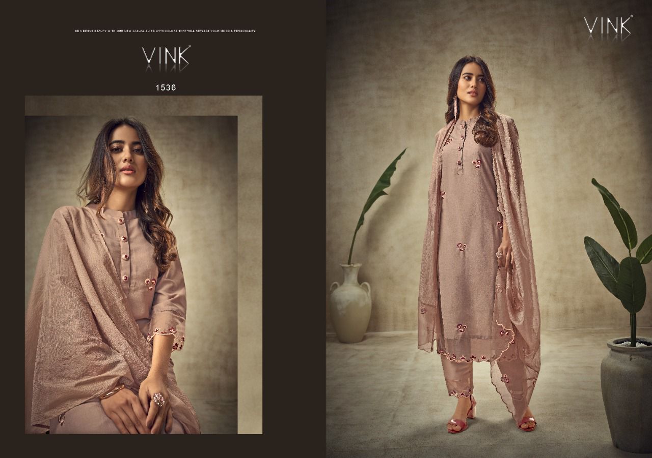 vink ivy vol 2 chinnon elegant top with pant and dupatta catalog