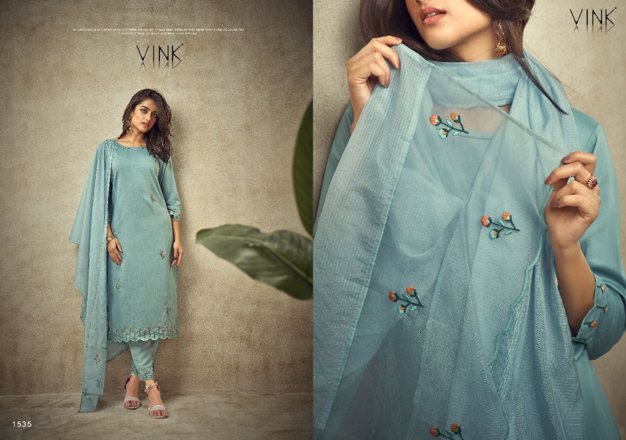 vink ivy vol 2 chinnon elegant top with pant and dupatta catalog