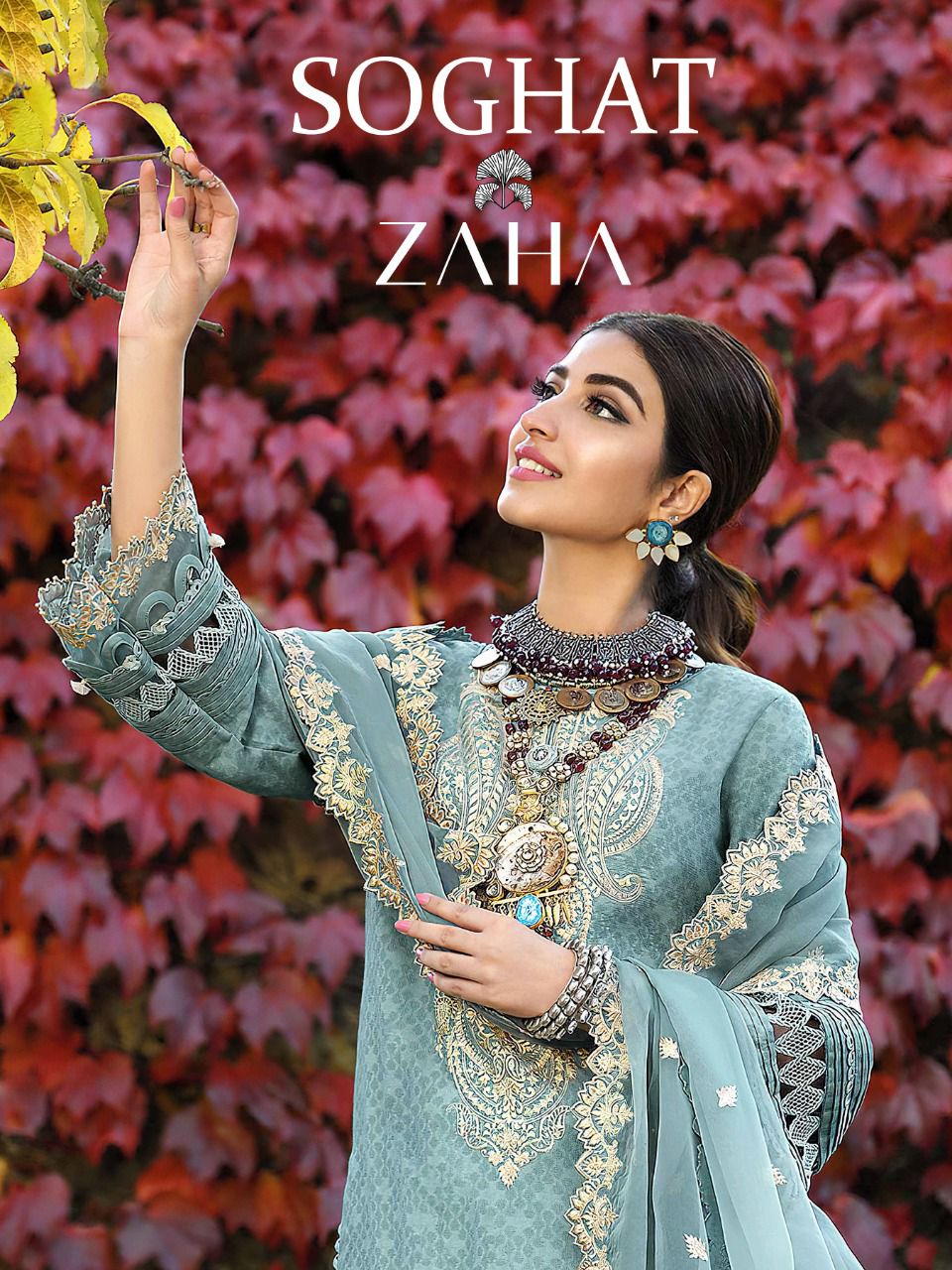 zaha soghat vol 1 georgette astonishing salwar suit catalog