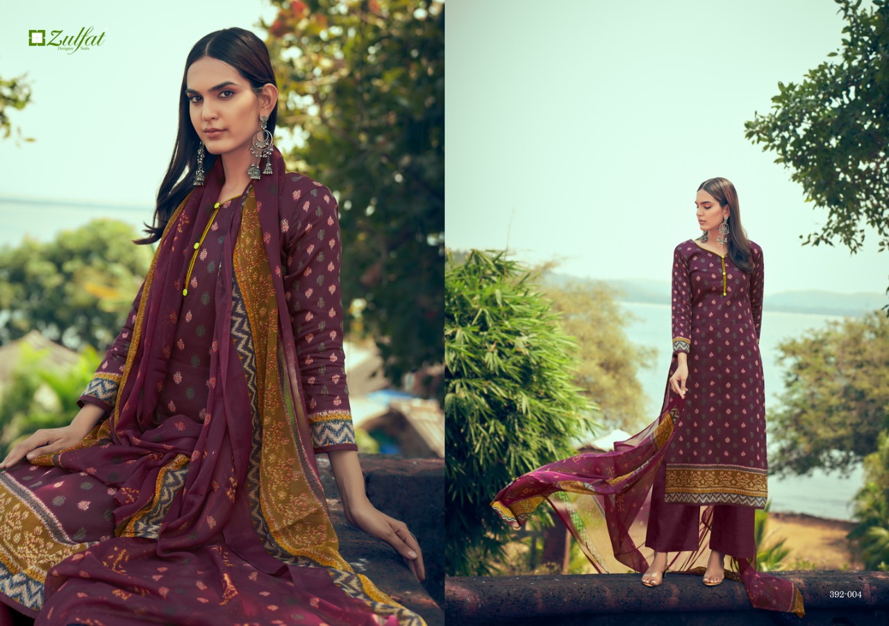 zulfat designer suit fashion era jam cotton attrective print salwar suit catalog