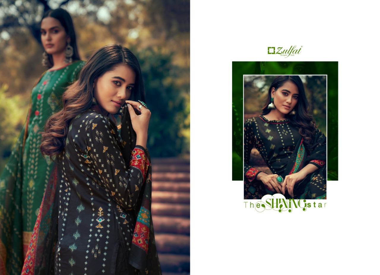 zulfat designer suit fashion era jam cotton attrective print salwar suit catalog