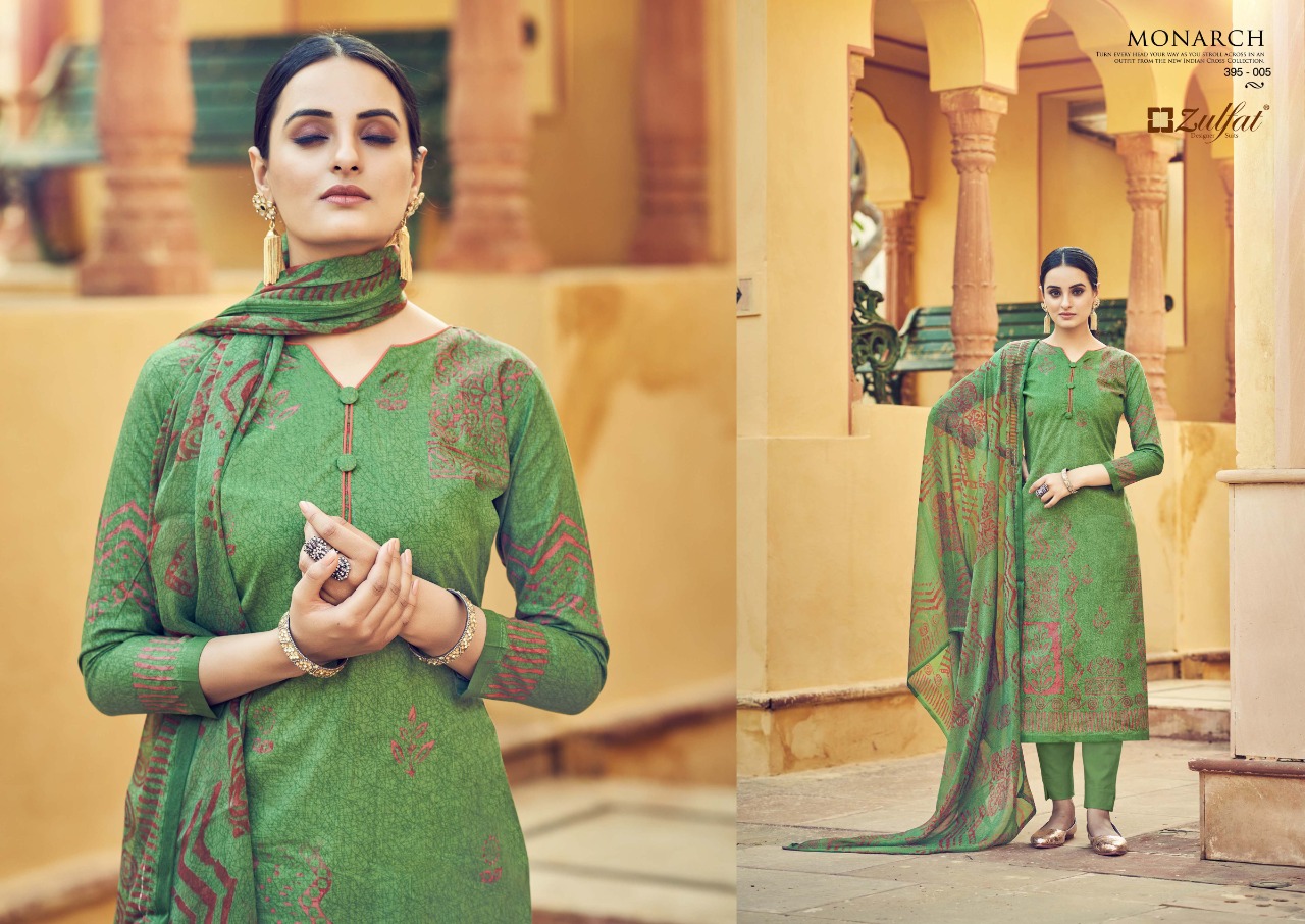 zulfat designer suit monarch cotton exclusive print salwar suit catalog