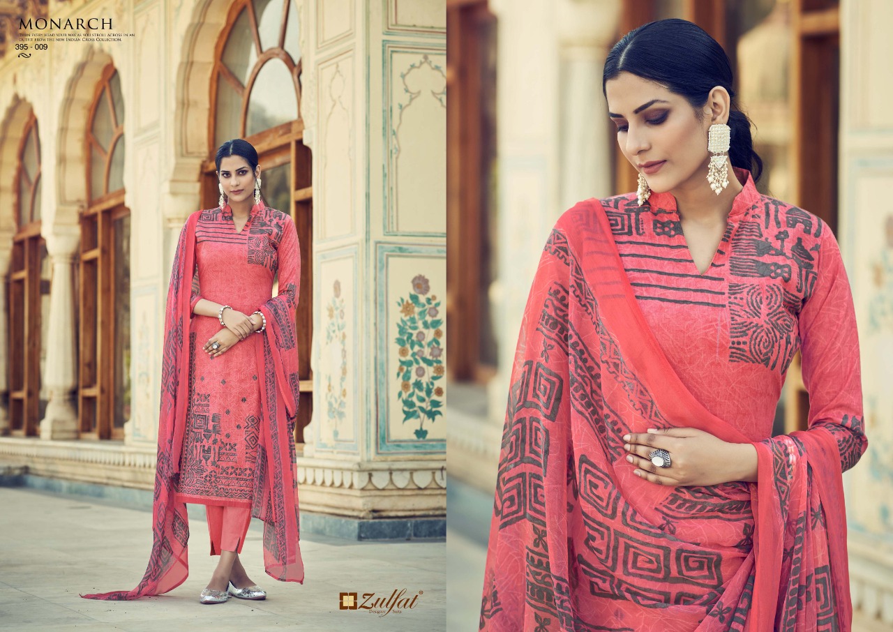 zulfat designer suit monarch cotton exclusive print salwar suit catalog