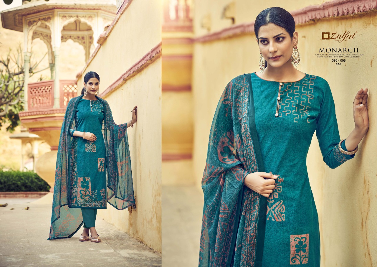 zulfat designer suit monarch cotton exclusive print salwar suit catalog