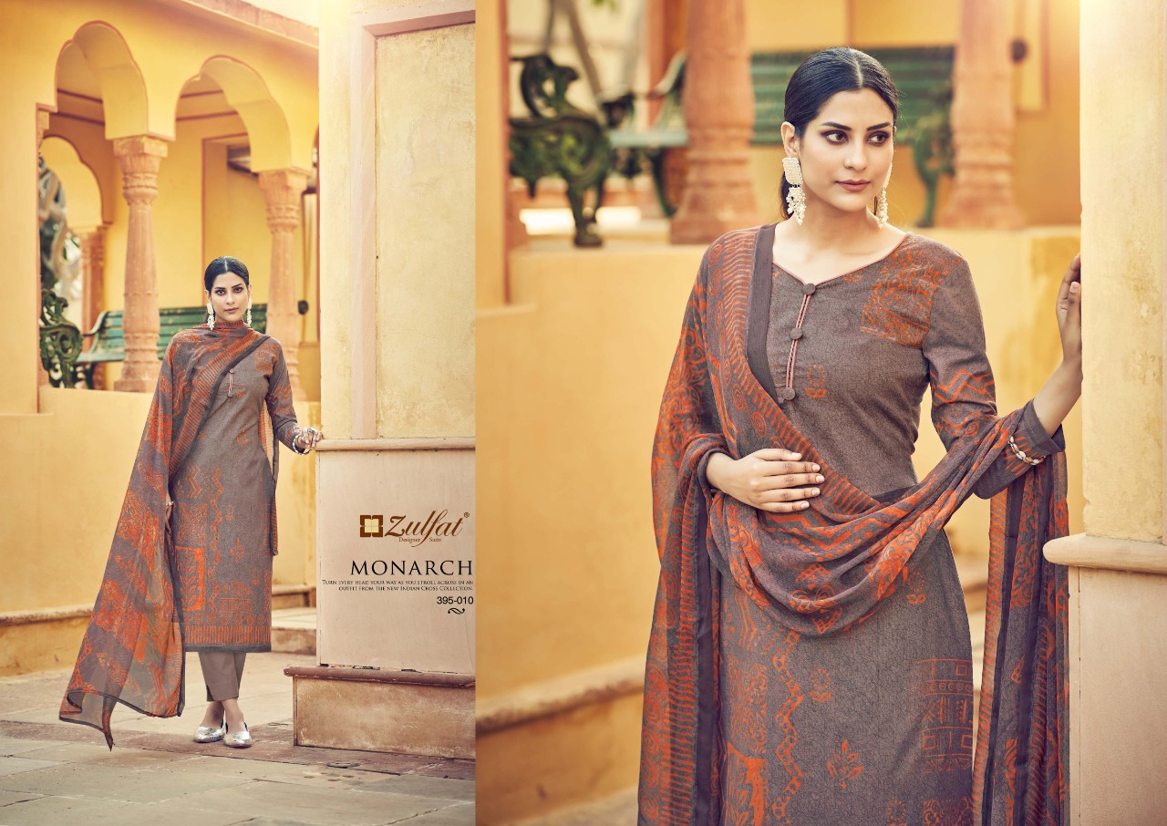 zulfat designer suit monarch cotton exclusive print salwar suit catalog