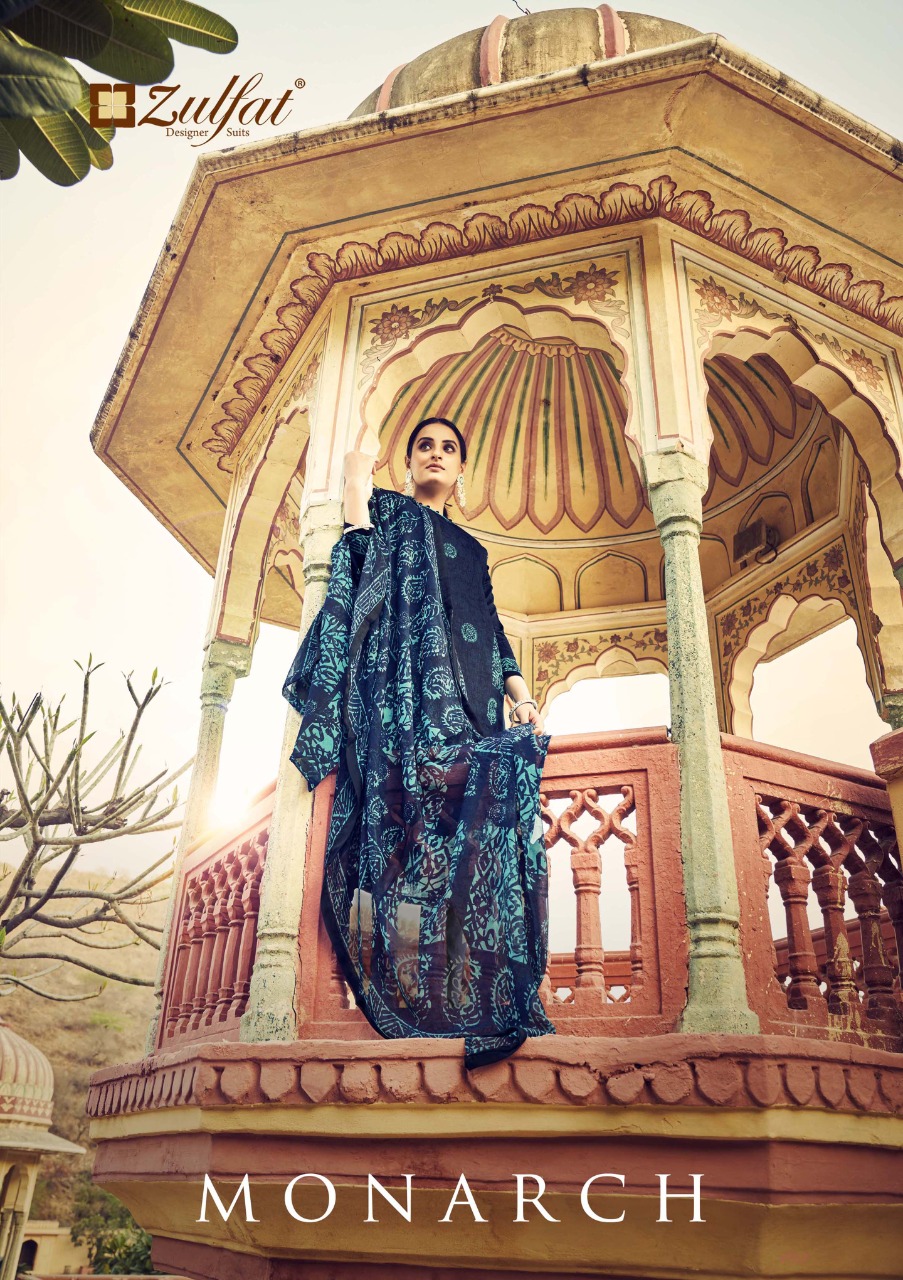 zulfat designer suit monarch cotton exclusive print salwar suit catalog