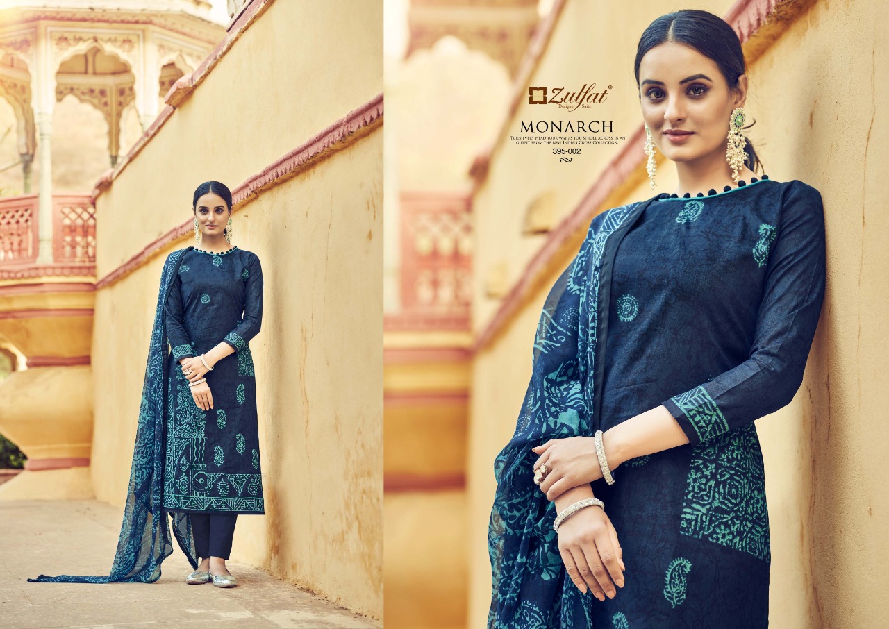 zulfat designer suit monarch cotton exclusive print salwar suit catalog