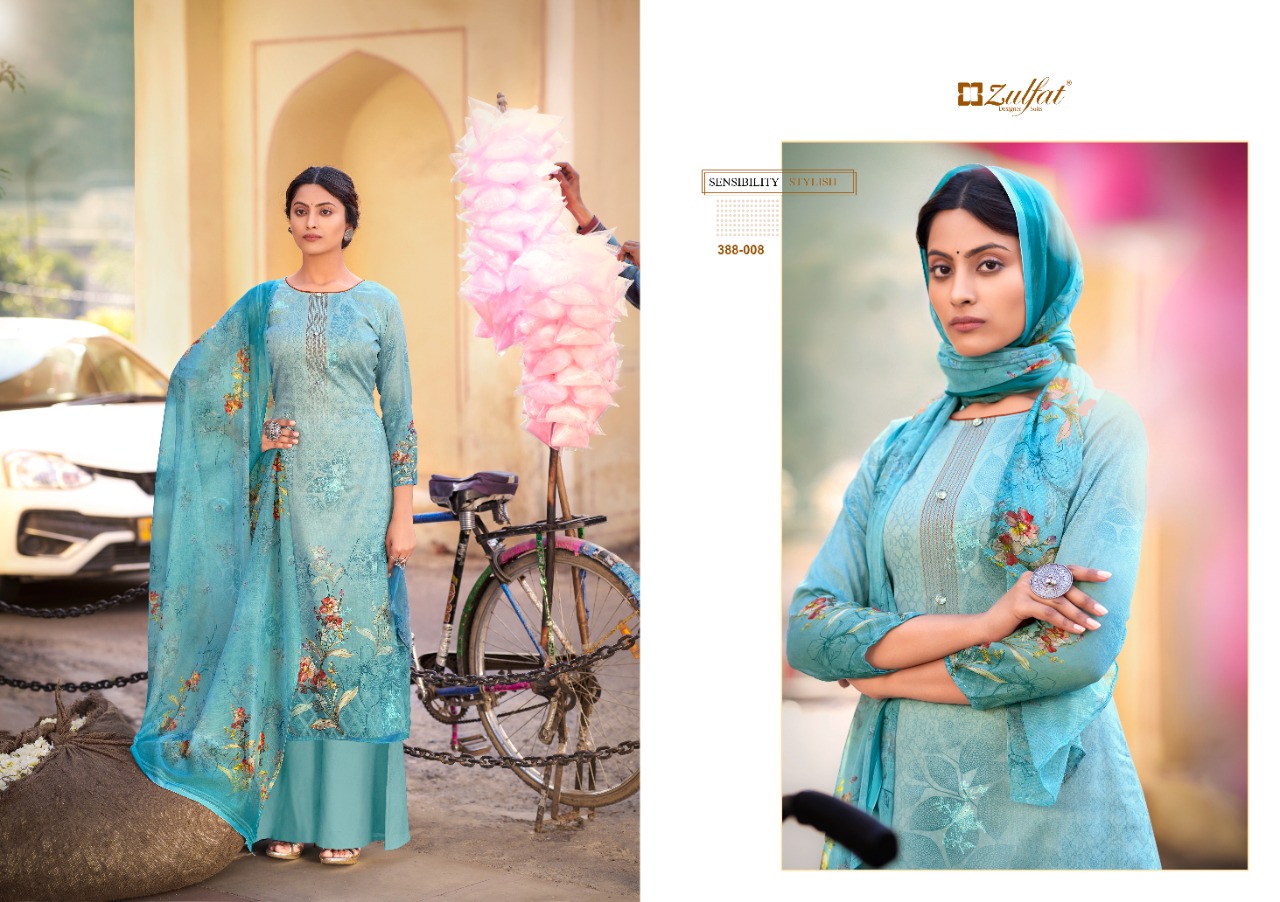 zulfat designer suit numaish jam cotton elegant salwar suit catalog