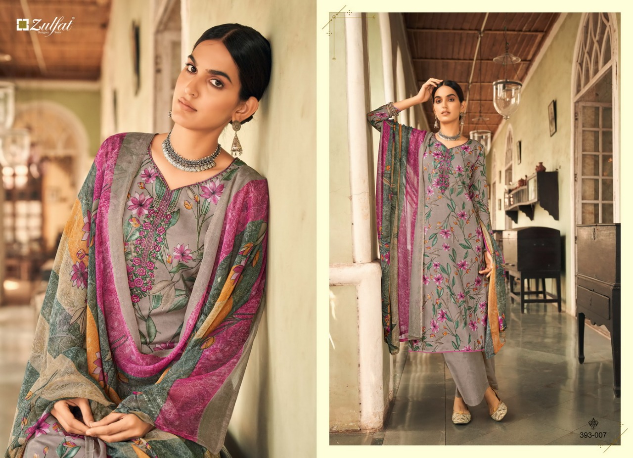 zulfat designer suit pankhudi cotton exclusive print salwar suit catalog