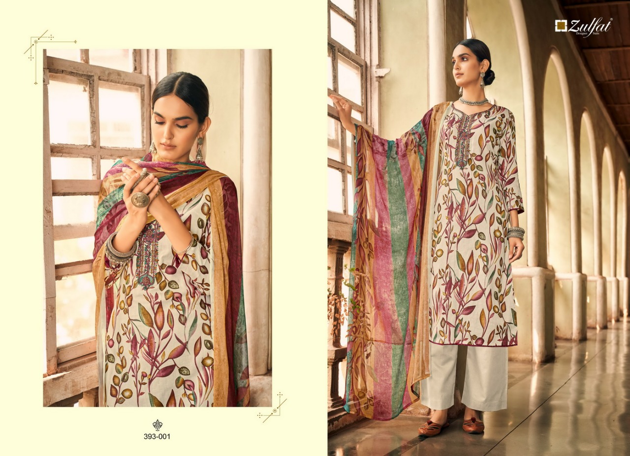 zulfat designer suit pankhudi cotton exclusive print salwar suit catalog