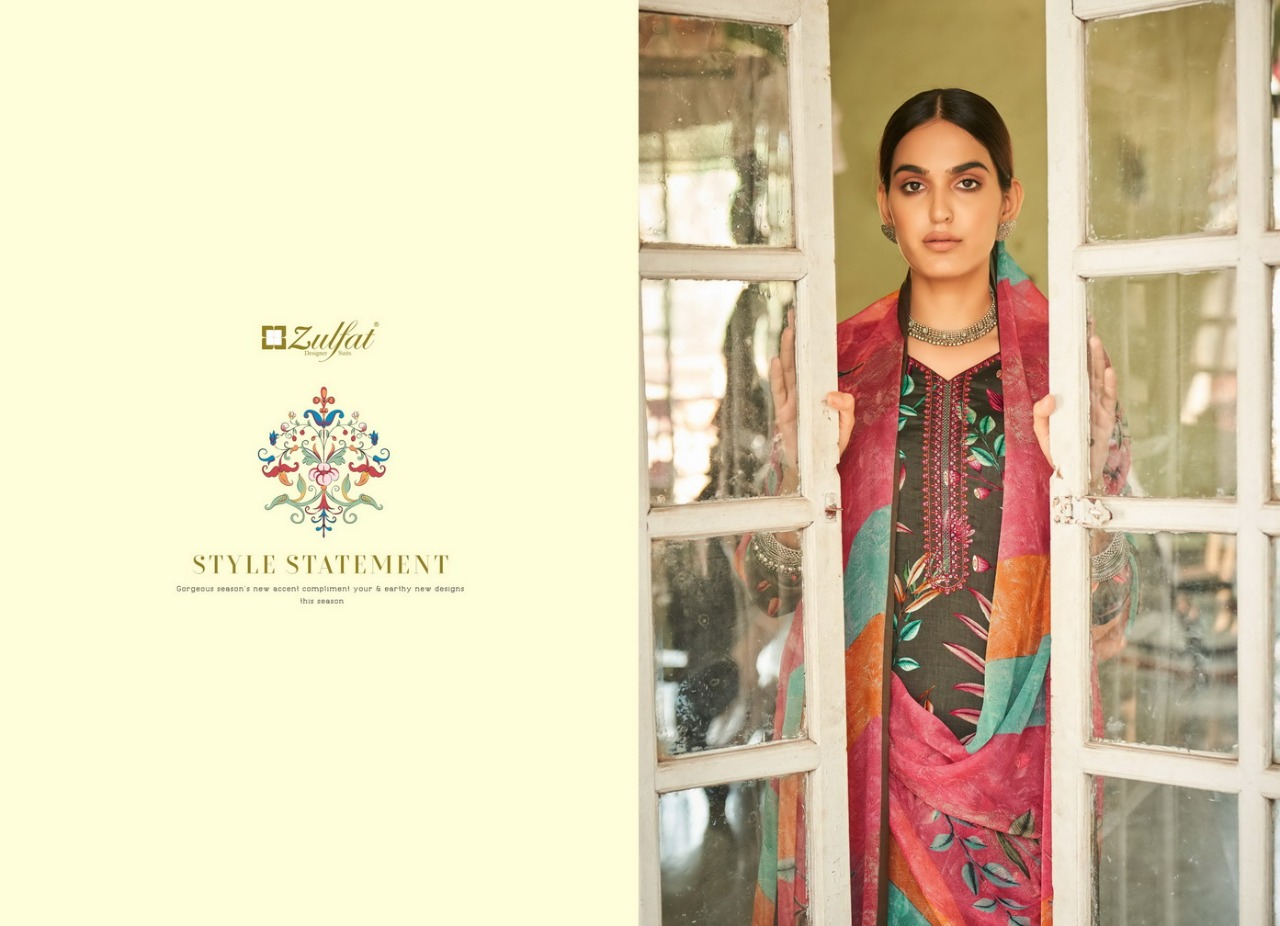 zulfat designer suit pankhudi cotton exclusive print salwar suit catalog