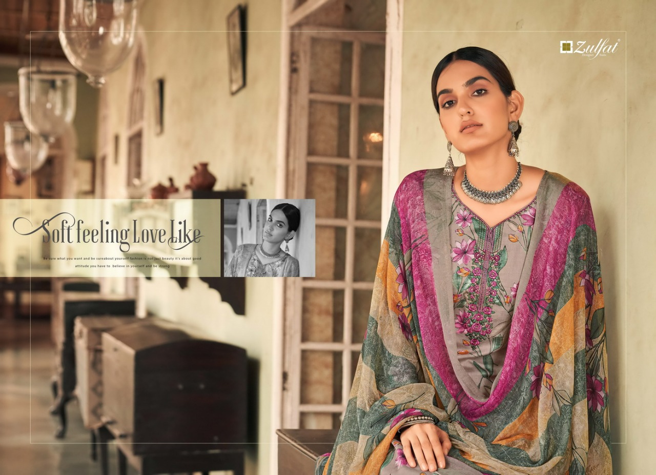 zulfat designer suit pankhudi cotton exclusive print salwar suit catalog