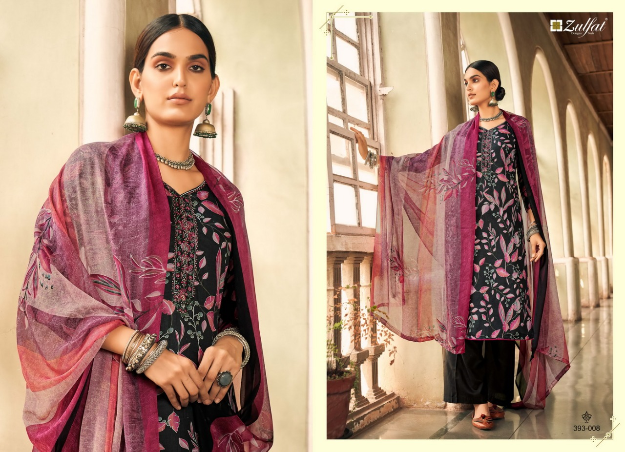 zulfat designer suit pankhudi cotton exclusive print salwar suit catalog