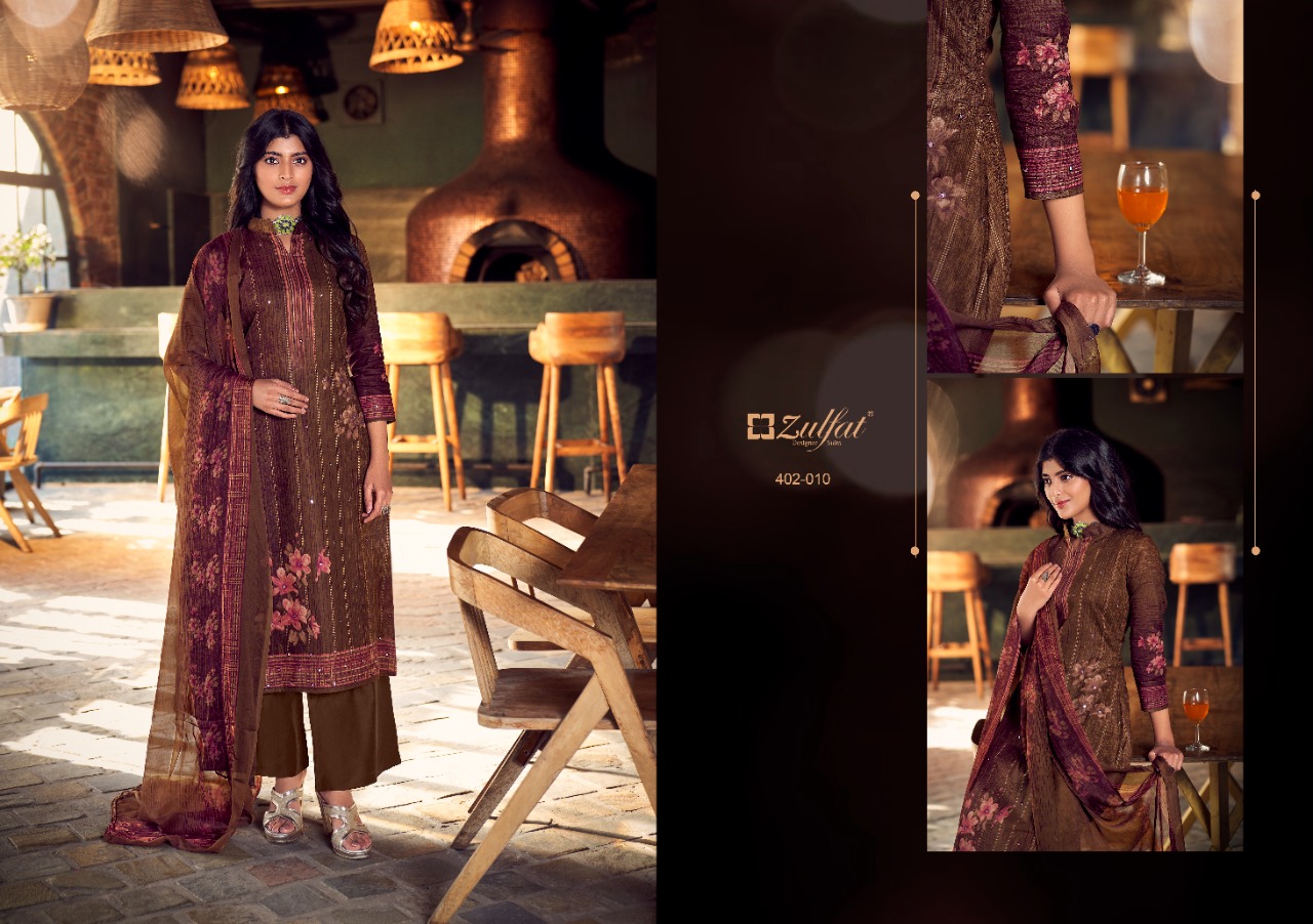 zulfat designer suit sandhya cotton elegant salwar suit catalog