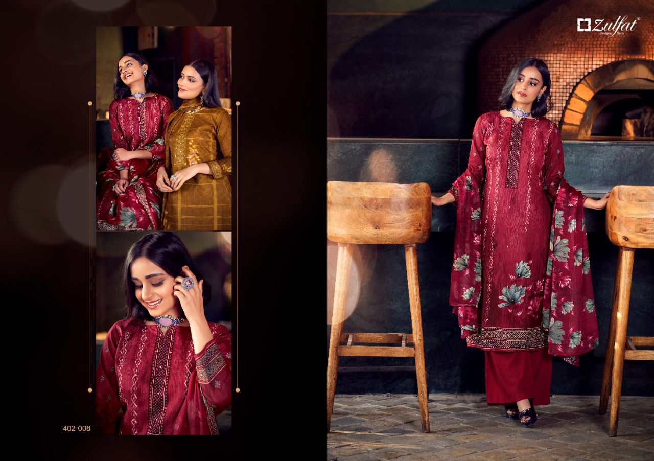 zulfat designer suit sandhya cotton elegant salwar suit catalog